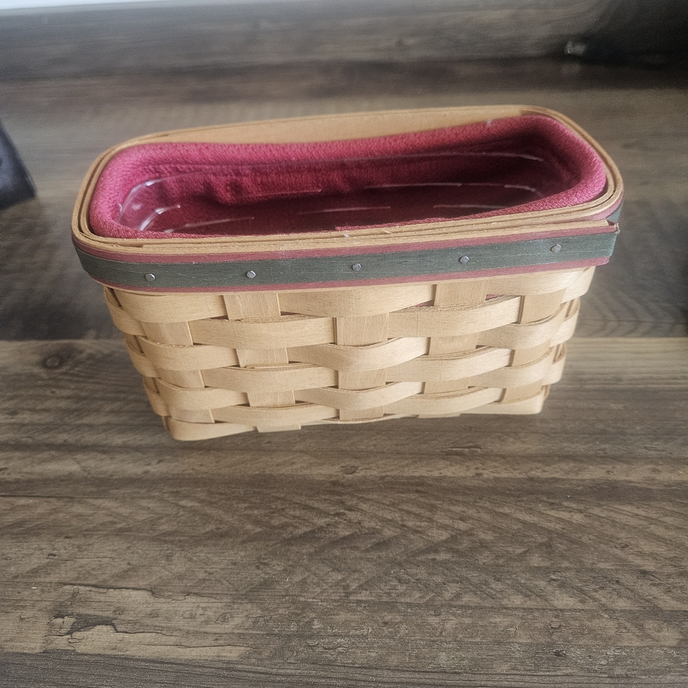 Longaberger Woven Basket with Red Liner